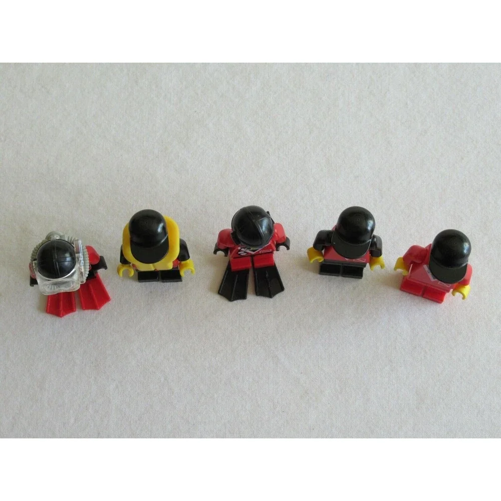 LEGO Vintage Minifigure Lot of 5 Scuba Divers Vintage 6441 Flippers Life Vest